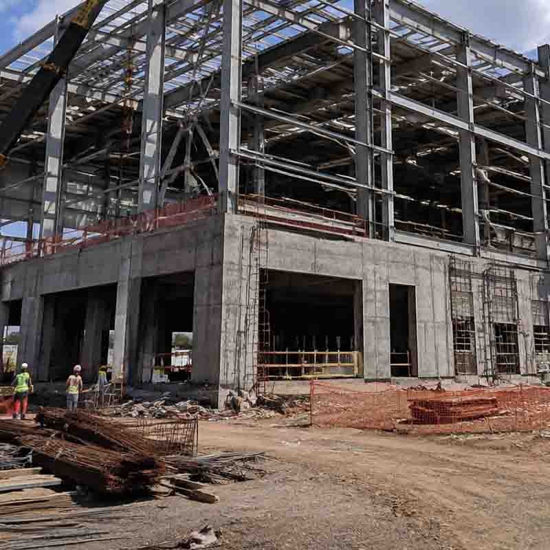 Construção de galpão industrial
