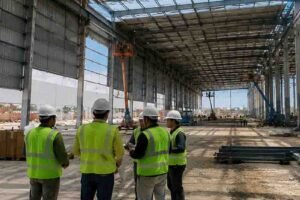 Construção de galpão industrial